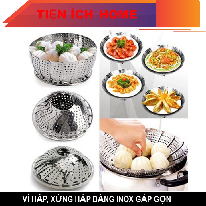 Vỉ Hấp, Xửng Hấp Bằng Inox Gấp Gọn TR1124