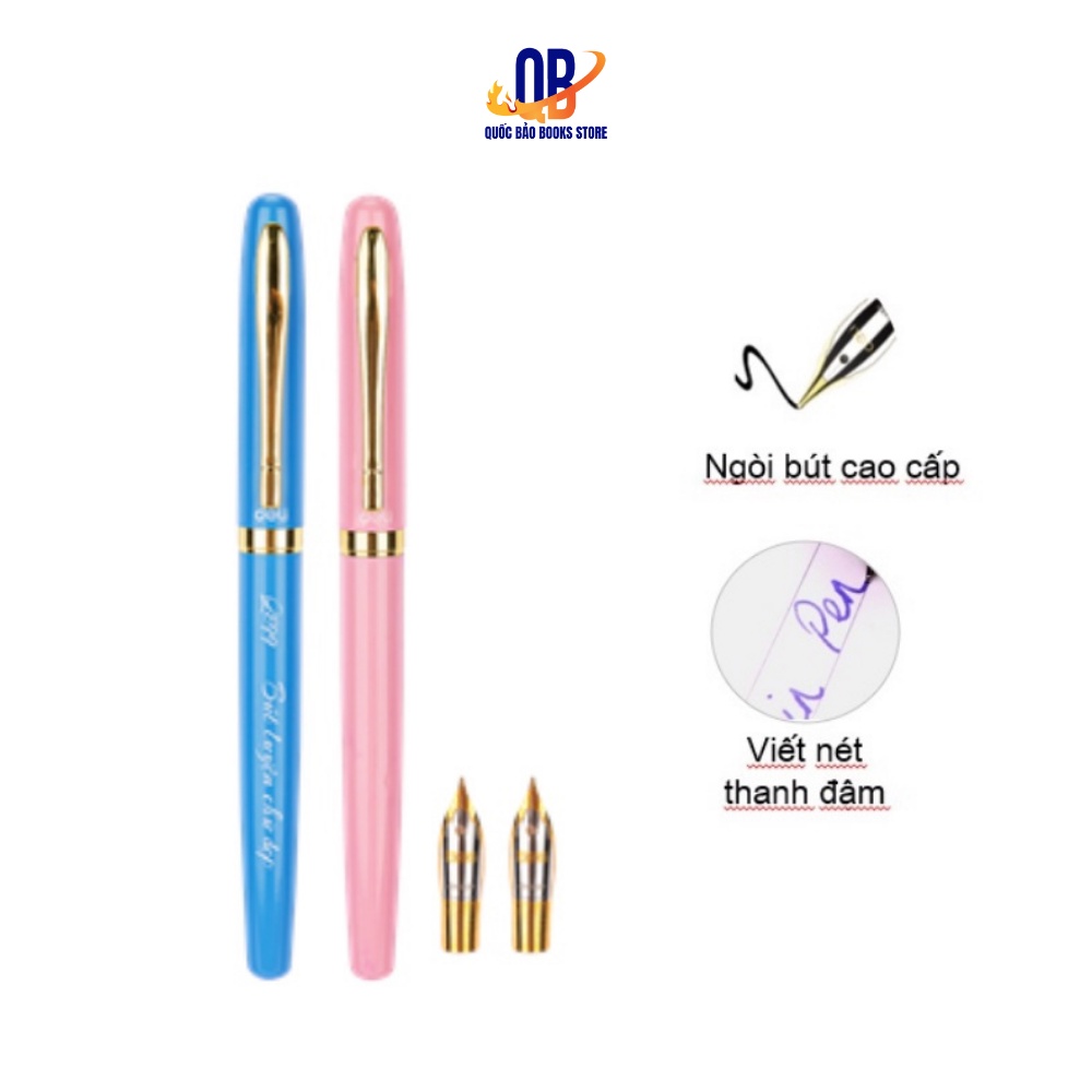 Bút máy học sinh cao cấp Deli - Thiết kế thời trang, ngòi bút chất lượng vượt trội - Có hộp đựng trang trọng - CQ899