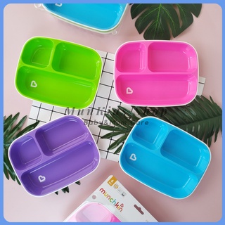 Khay ăn dặm BLW 3 ngăn chống trượt Munchkin cho bé