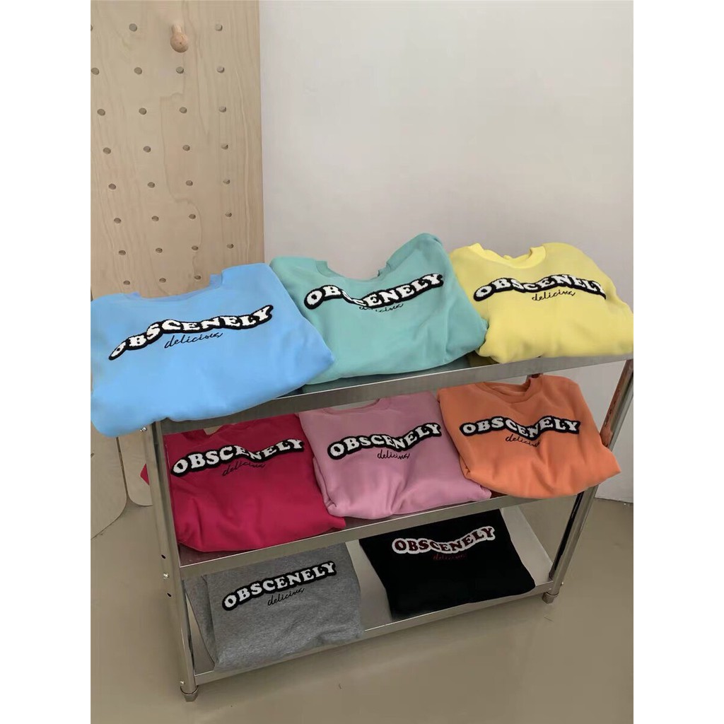 Áo Sweater Nỉ In Chữ OBSCENLY Nam Nữ Form Rộng Nhiều Màu Basic Q61 | BigBuy360 - bigbuy360.vn