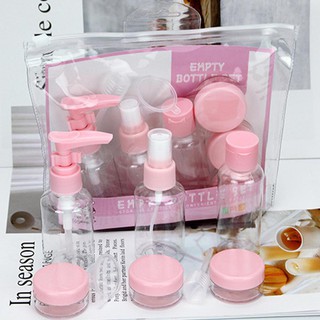 Yaleღ Portable Plastic Mini Transparent Travel Cosmetic Bottle Point Bottling Set