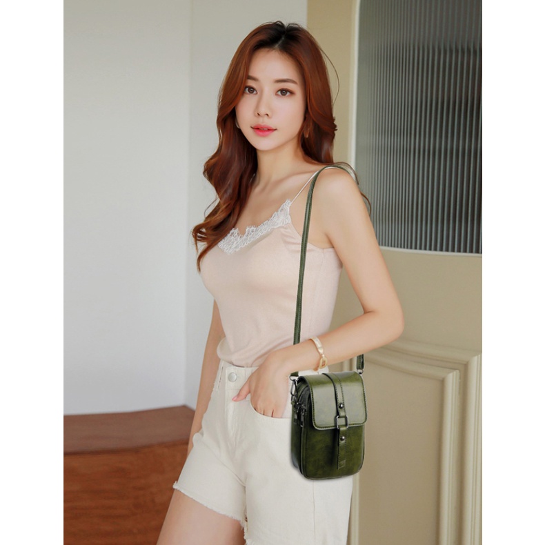 Túi Xách Nữ đẹp Túi Da Đeo Chéo Mini Đựng Điện Thoại Phong Cách Hàn Quốc-77