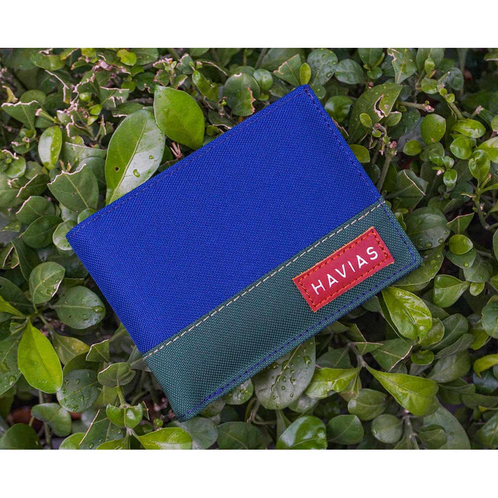 [Mã FAMALLT5 giảm 15% đơn 150k] Ví vải Modern Fabric Wallet Xanh Navy HAVIAS