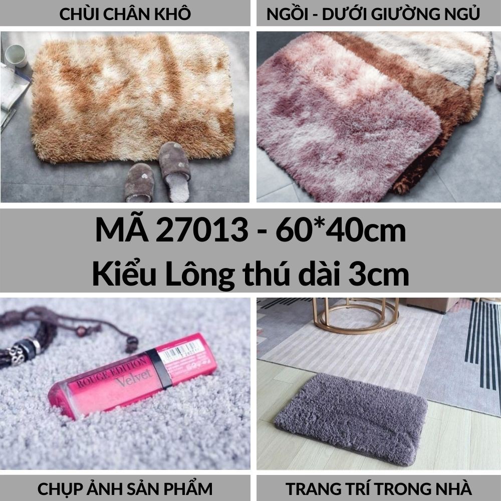 Thảm trang trí Thảm kiểu lông xù ❤️Chọn mẫu❤️FreeShip❤️ 58*40cm chùi chân trải sàn mã 27013