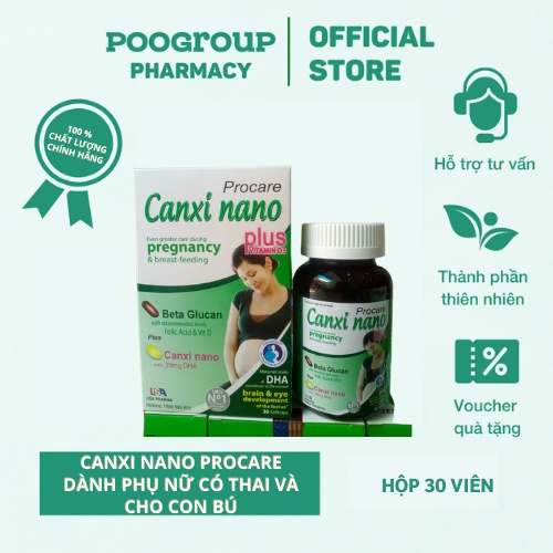 Viên uống CANXI NANO PROCARE - bổ sung canxi cho phụ nữ chuẩn bị mang - phụ nữ có thai và cho con bú