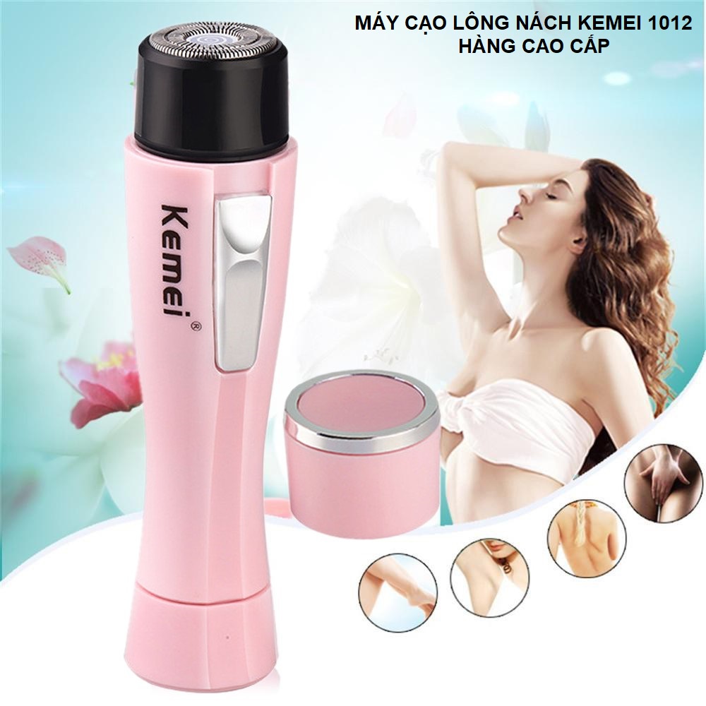 [HOT] Máy cạo lông nách mini Kemei, máy cạo lông đa năng cạo sạch lông nách, lông tay, lông chân