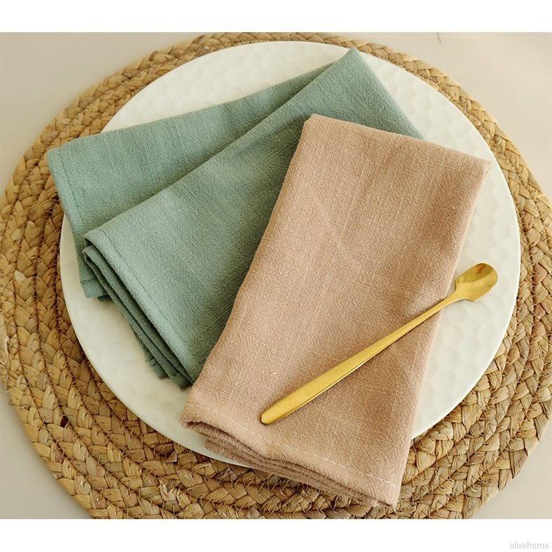 Khăn trải bàn bằng vải cotton lanh thiết kế đơn giản phong cách phương tây