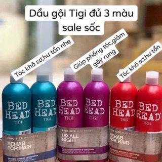 Dầu gội xả Tigi Đỏ/Tím/Đen 1 cặp 750ml