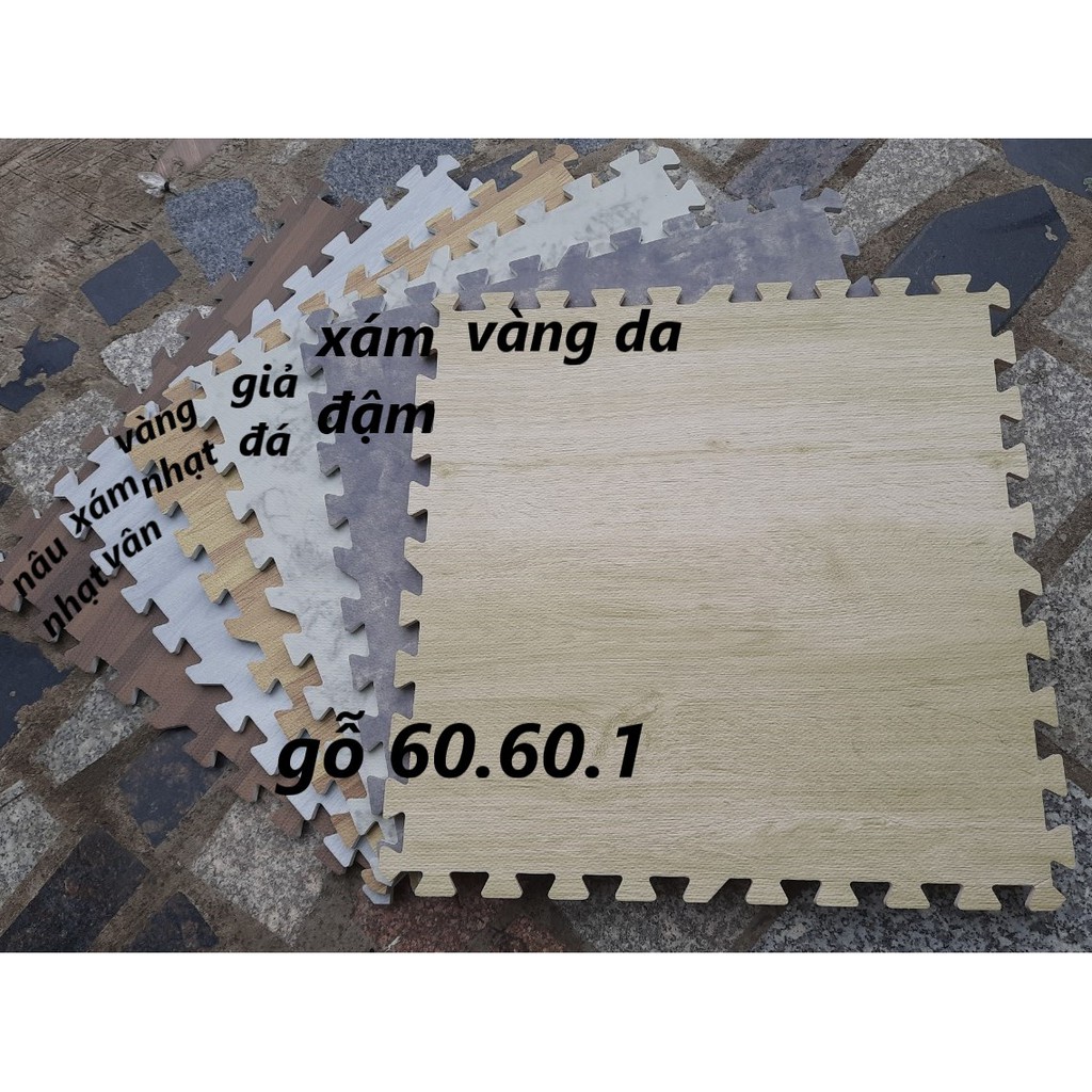 THẢM XỐP LÓT SÀN VÂN GỖ SIZE 60cm x 60cm