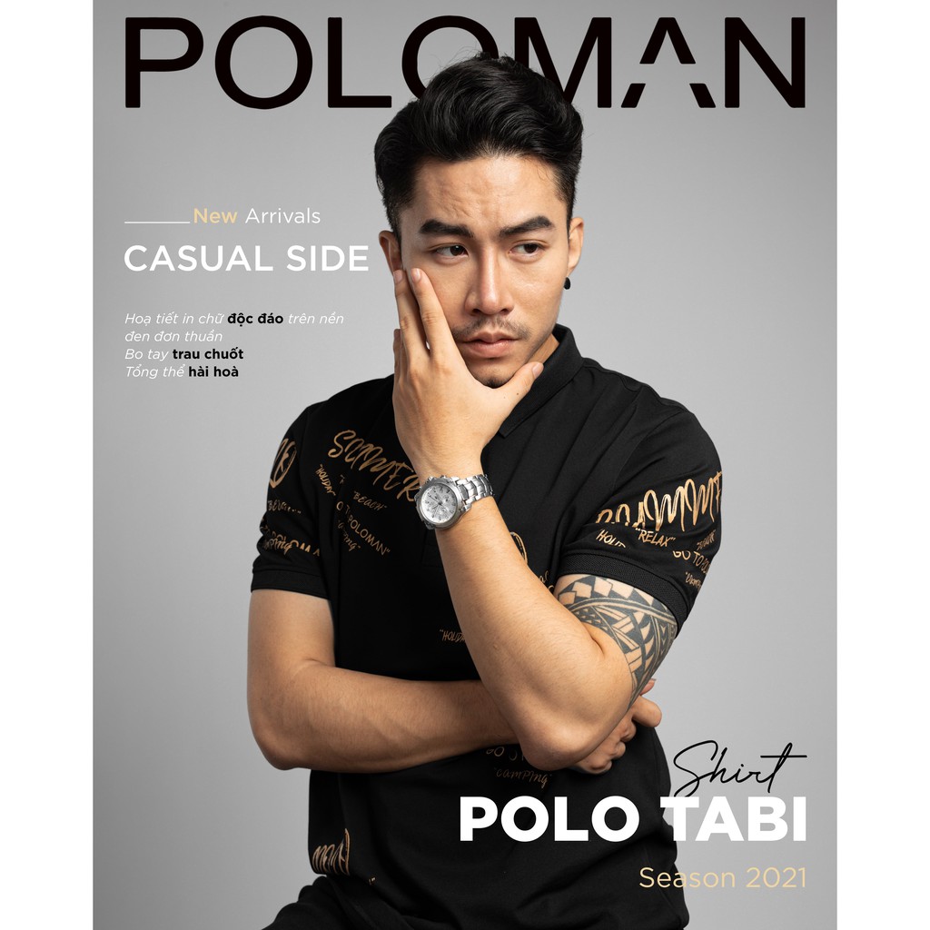 Áo Polo nam cổ bẻ phối TABI vải cá sấu Cotton xuất xịn,chuẩn form,trẻ trung, thanh lịch - HappyHow | BigBuy360 - bigbuy360.vn