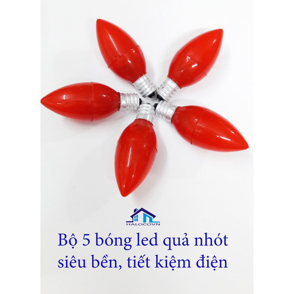 BÓNG ĐÈN QUẢ NHÓT SỢI ĐỐT ĐUI E12/ BÓNG ĐÈN THỜ