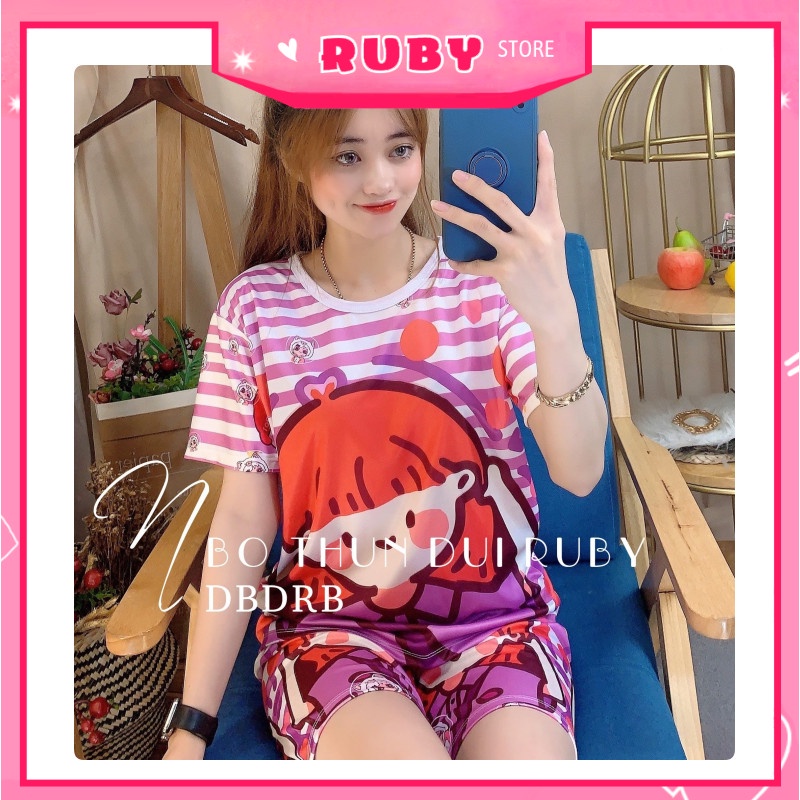 Set bộ hoạt hình NHIỀU MẪU ❤ Đồ mặc nhà mẹ và bé gái Size Đại (5KG - 57KG) ❤ DBRBD