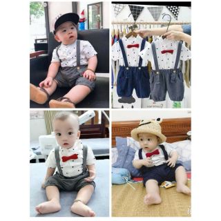 Set Yếm Công Tử kèm áo và nơ cổ