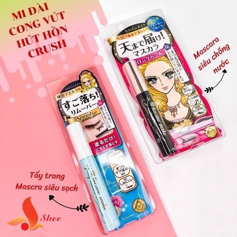 Set Mascara kẻ mắt tẩy trang Kissme Isehan Kiss Me Heroine