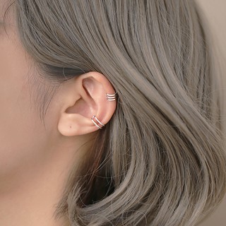 {Freeship] Khuyên Kẹp Vành Tai Bạc Sweetee U-Line Earring E016
