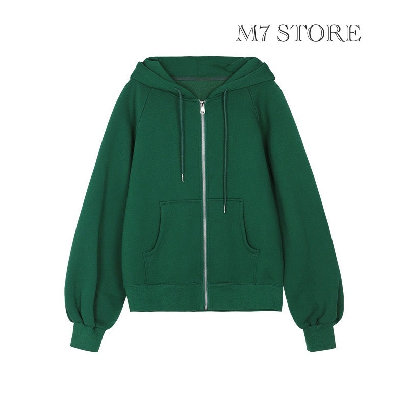 Áo hoodie zip, Áo khoác nữ,áo khoác nam nữ unisex M7 cao cấp M750