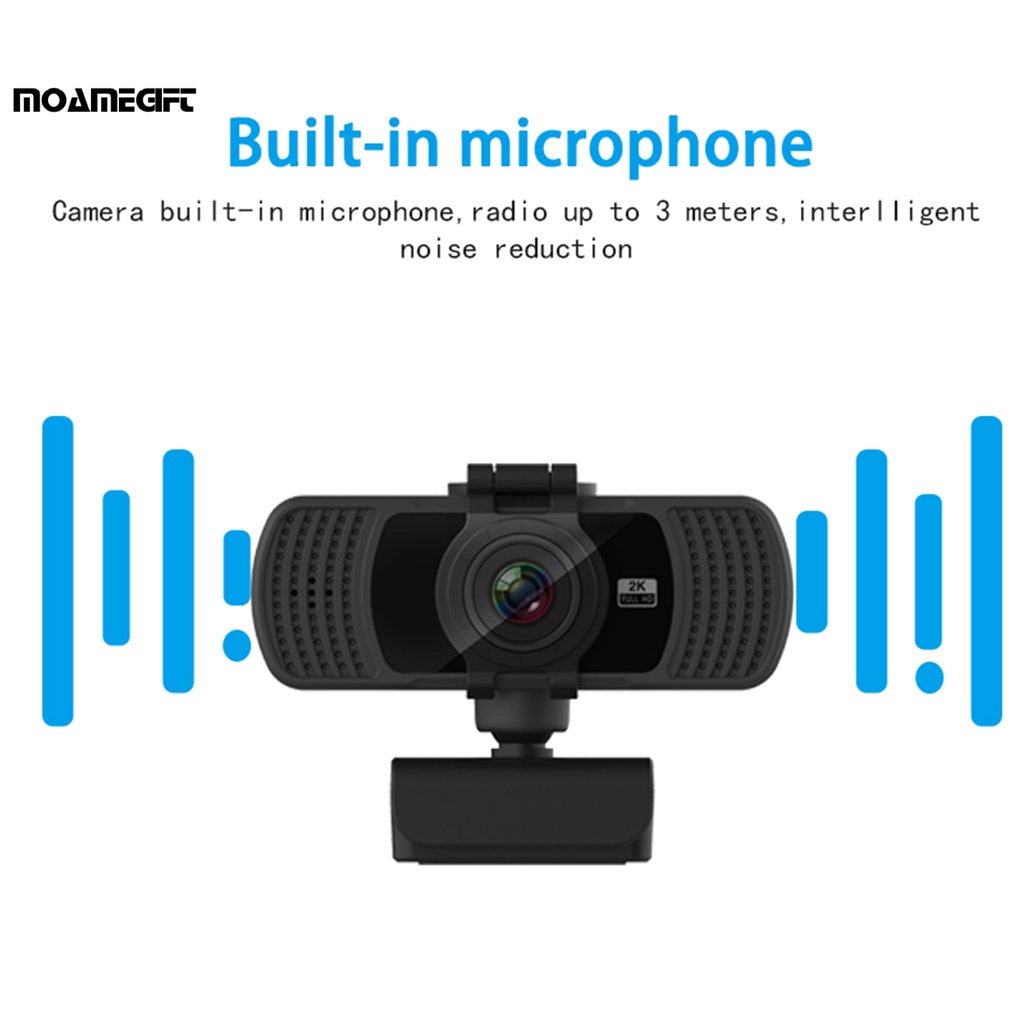 Webcam 2K tự động lấy nét có micro cho Mac Laptop/quay phim trực tiếp | BigBuy360 - bigbuy360.vn