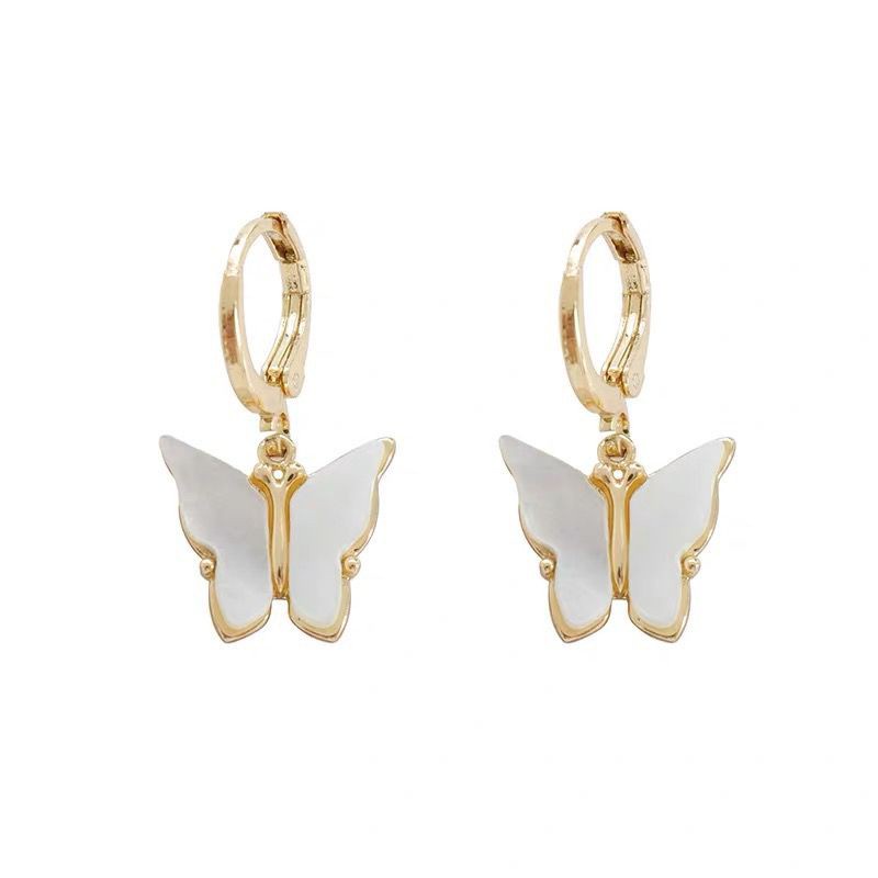 Khuyên Tai Hình Bướm Vỏ Sò Tự Nhiên Đơn Giản Và Nhẹ Nhàng