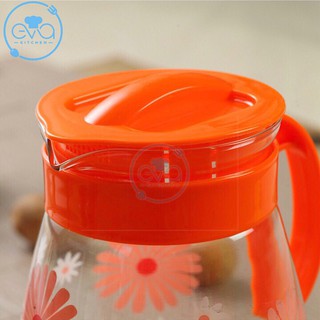 Bình nước thủy tinh 1.5 Lít In Hoa