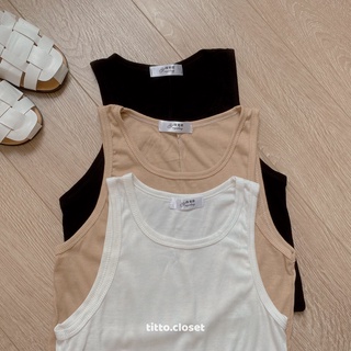 Áo Croptop Ba Lỗ Trơn Basic Thun Bozip - Ảnh Thật - Titto Closet