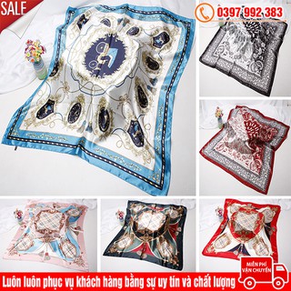 Khăn Bandana Khổ Vuông To Làm Áo Yếm , Quàng Đầu , Tạo Kiểu  - Khăn Turban Lụa Vuông 90x90 cm