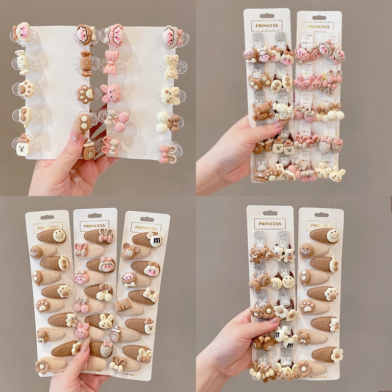 20 Kẹp Tóc Màu Cà Phê Cho Bé Gái Và Trẻ Em