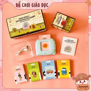 Máy đọc thẻ flashcard Tiếng Anh con mèo 112 thẻ 224 từ vựng, máy đọc từ vựng Tiếng Anh không sóng điện từ