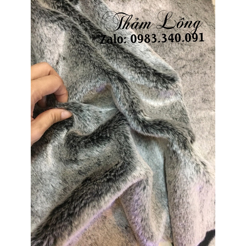 Thảm lông chụp hình Xám ngắn