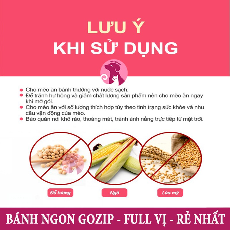 [TẶNG SÚP CIAO]Bánh thưởng cao cấp cho mèo - Gozip Hàn Quốc