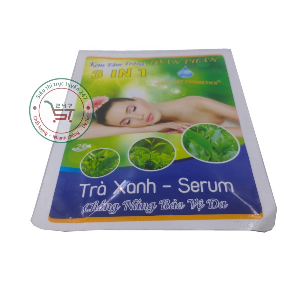 Kem tắm trắng toàn thân Trà xanh Serum Nhật Việt 120g (Lục - Lam)