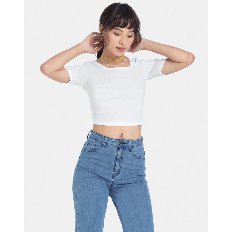 Áo Thun JUNO Crop Top Cut Out Lưng JNATH022