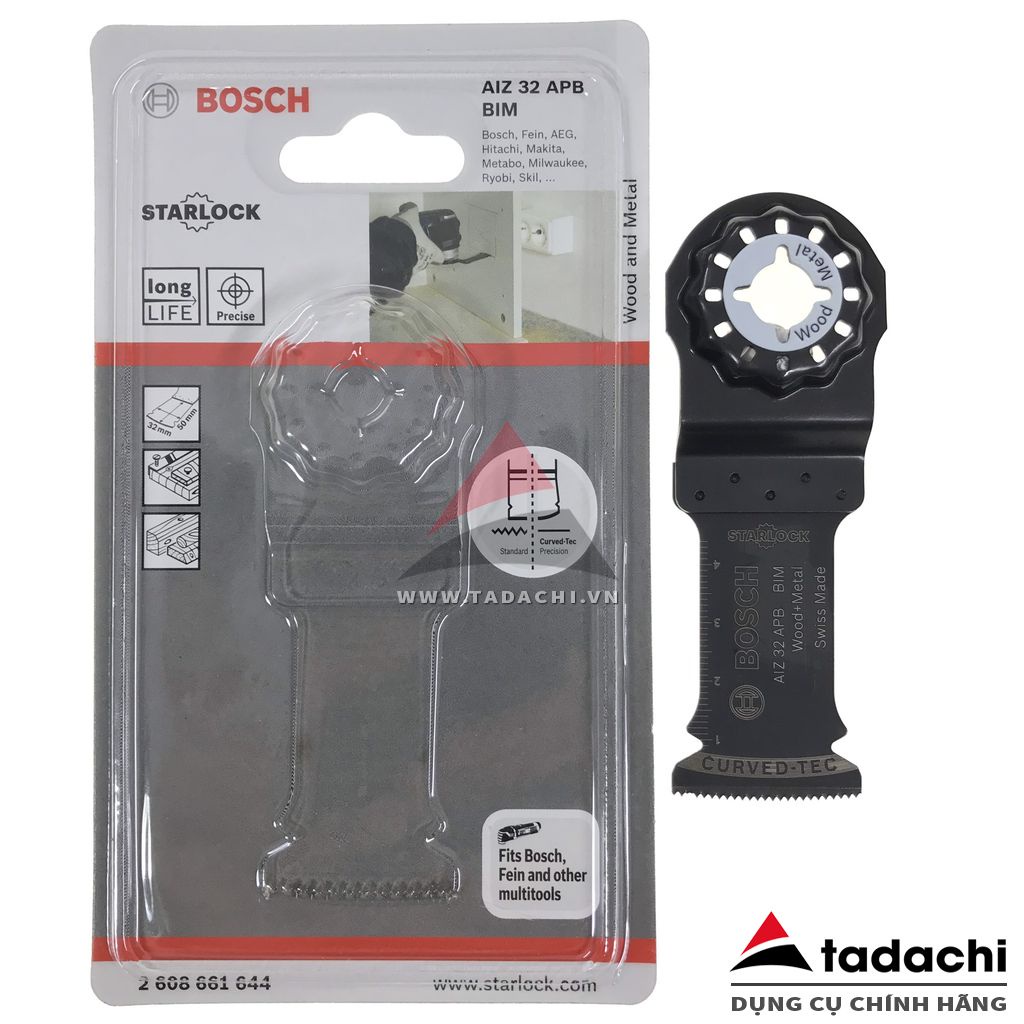 Lưỡi cắt rung cho gỗ và kim loại chuẩn Starlock Bosch 2608661644 | Tadachi