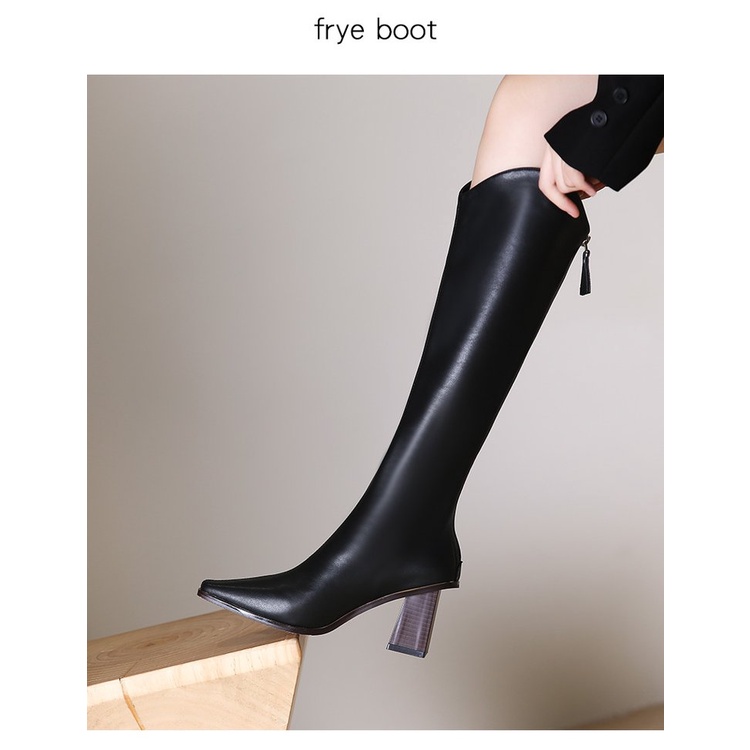 Giày Boot Cao GóT MũI Vuông ThờI Trang Cho Nữ Size 34-43