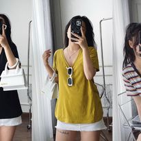 Áo phông cổ tim zara chất mát