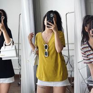 Áo phông cổ tim zara chất mát