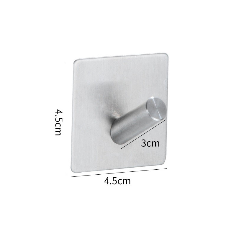 Móc Treo Đồ Tiện Dụng, Móc Dán Tường Chịu Lực, Móc Inox Có Miếng Dán 3M Siêu Dính, Không Khoan Đục. Kingler 2009