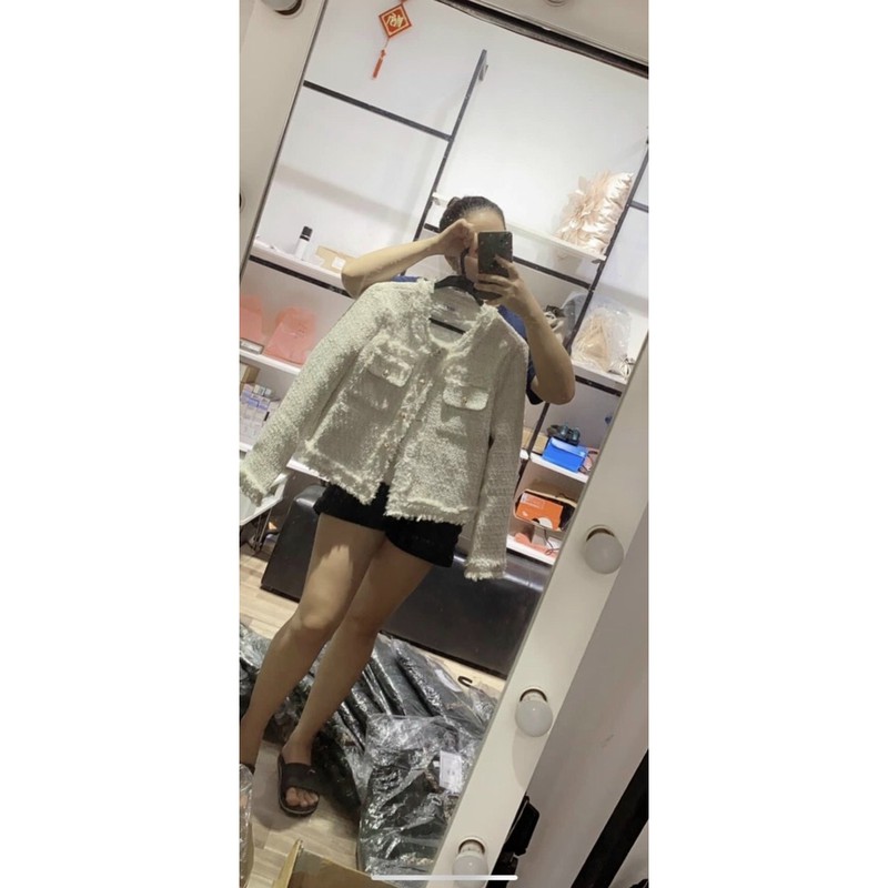 áo khoác dạ tweed túi ngực sz ml (sẵn) | BigBuy360 - bigbuy360.vn