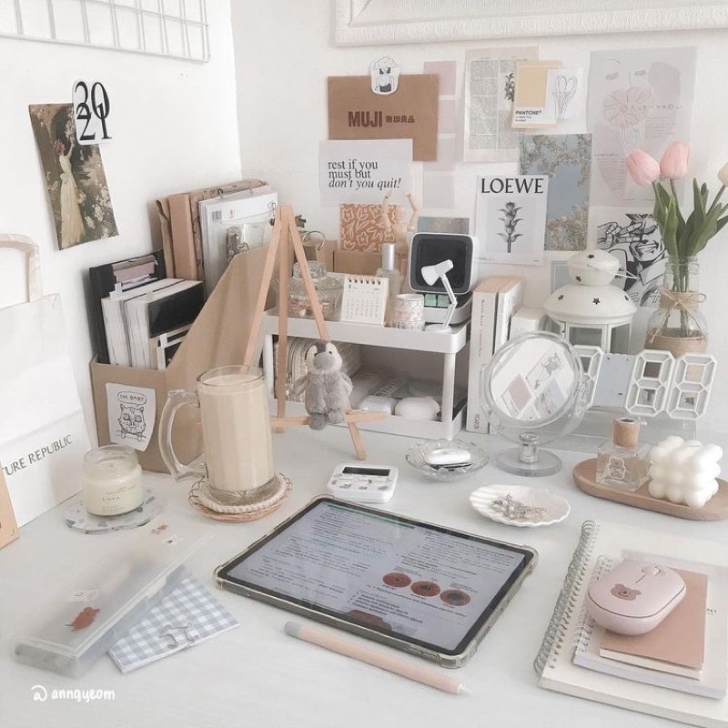 Kệ nhựa muji để bàn,giá để đồ 2 tầng,kệ để đồ trang điểm,Mỹ phẩm,văn phòng phẩm nhỏ gọn decor trang trí bàn học Hàn quốc