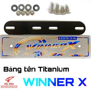 Bảng tên titanium nguyên chất xe WINNER X - Thương hiệu Universe