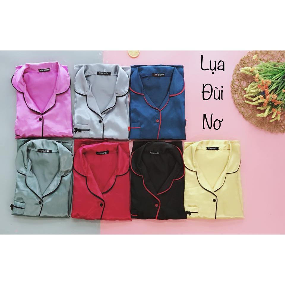 Đồ Bộ Mặc Nhà_ Phi Lụa Loại 1_ Tay Ngắn Quần Đùi Nơ
