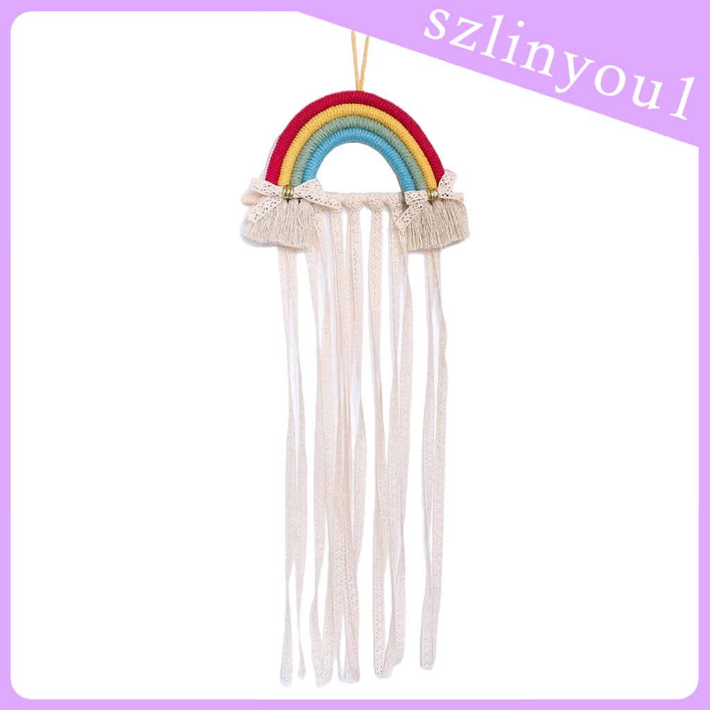 Girls Hair Clips Holder Knitted Hanging Decor Sofa Fj A01