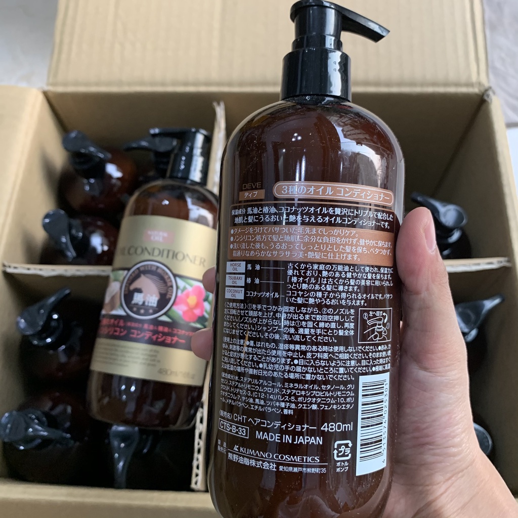 Dầu Xả Deve Oil Conditioner Chiết Xuất Dầu Ngựa, Dầu Dừa &amp; Dầu Hoa Trà (chai 480ml)