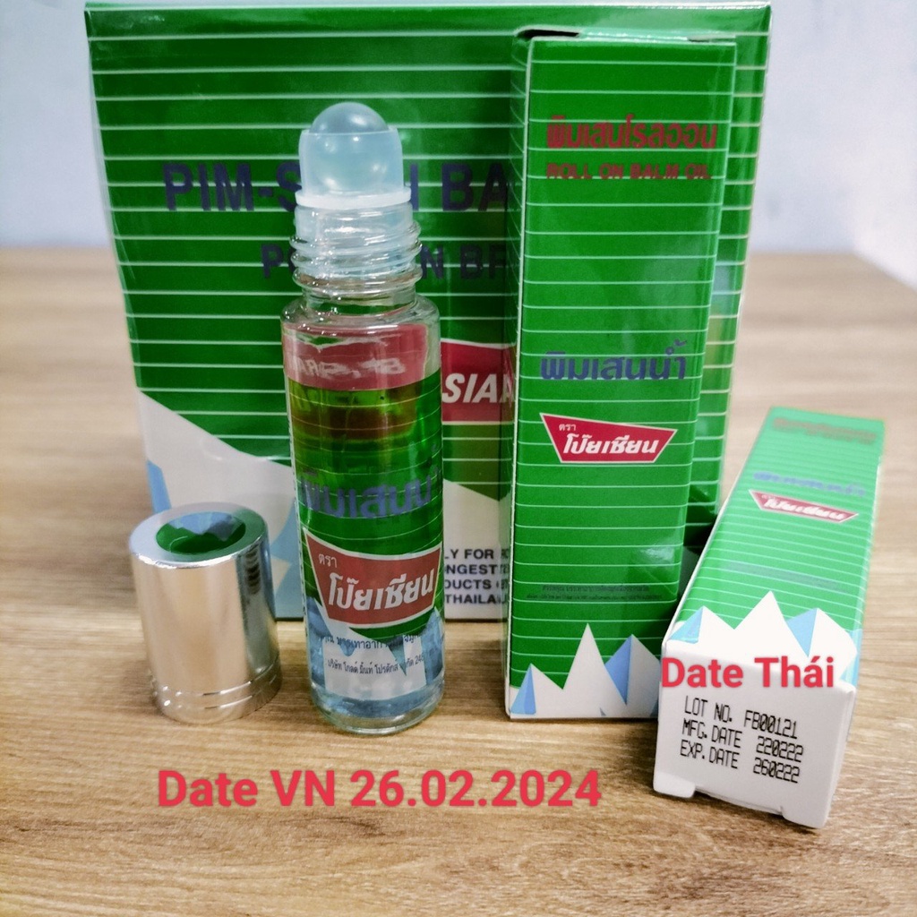 Dầu Lăn Thảo Dược Pim-Saen Balm Oil Poy-Sian 10cc Thái Lan - Mẫu Mới