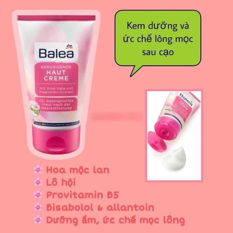 Kem dưỡng Balea Balea Beruhigende Hautcreme  sau tẩy lông và ức chế mọc lông