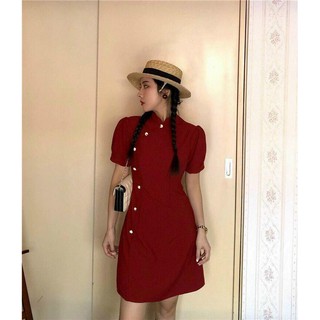 ĐẦＭ ĐỎ CỔ TÀU NÚT LỆCH