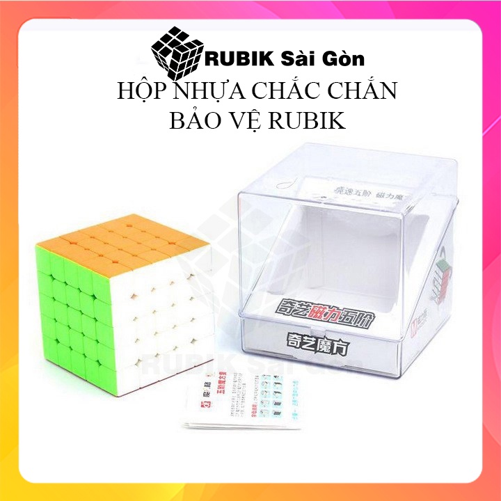 Rubik nam châm 5x5 QiYi MS rubic 5x5x5 biến thể magnetic thi đấu quốc tế xoay trơn mượt cắt góc tốt