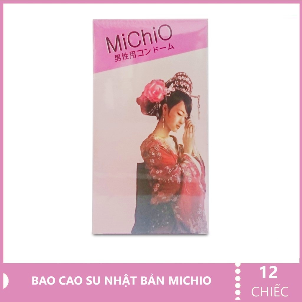 Bao cao su MiChiO gân gai co dãn linh hoạt - hộp 12 chiếc - Nhật Bản