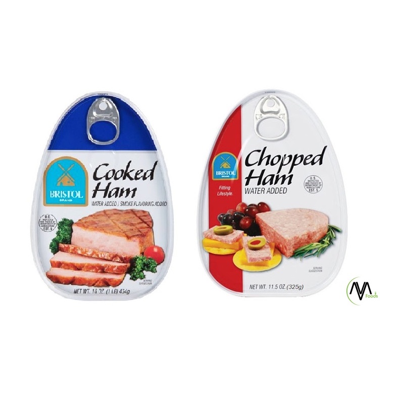 Thịt hộp xắt nhỏ Chopped/Cooked Ham Bristol 325g