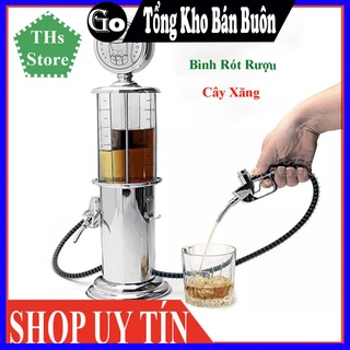 Bình rót rượu hình cây xăng có định mức và vòi bơm tiện lợi