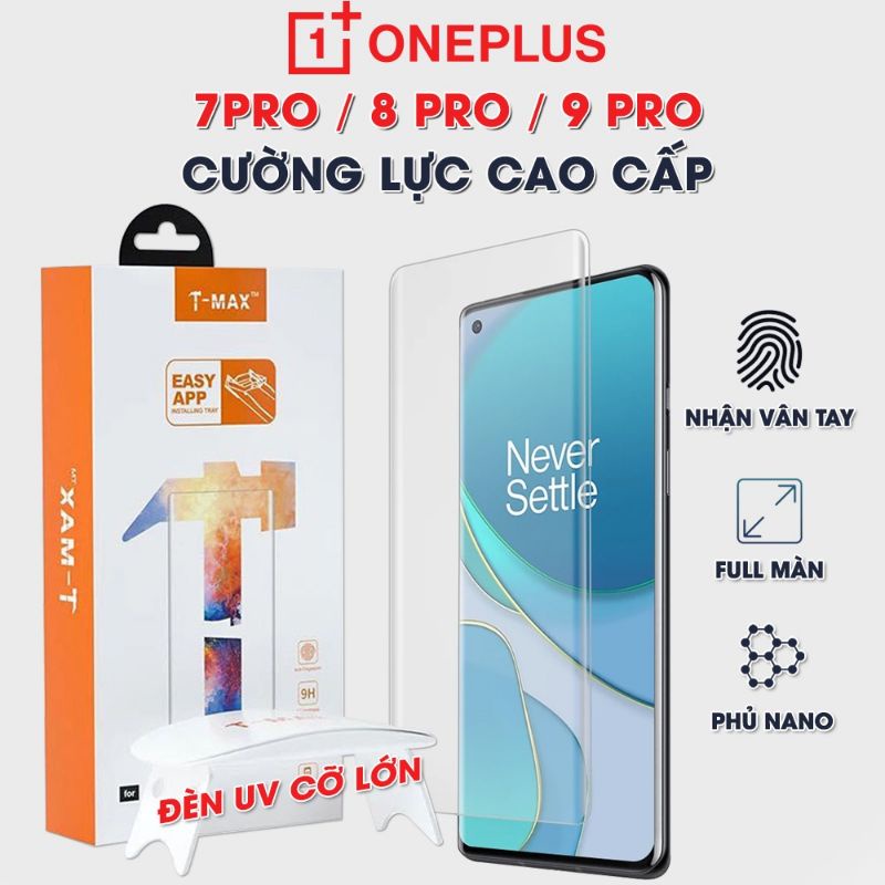 Kính cường lực OnePlus 7 Pro / OnePlus 8 Pro / OnePlus 9 Pro / OnePlus 10 Pro UV T MAX LIQUID - Hàng chính hãng